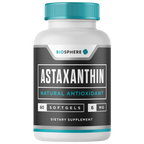Astaxanthin 60 Softgels - front of bottle, formulated for optimal absorption