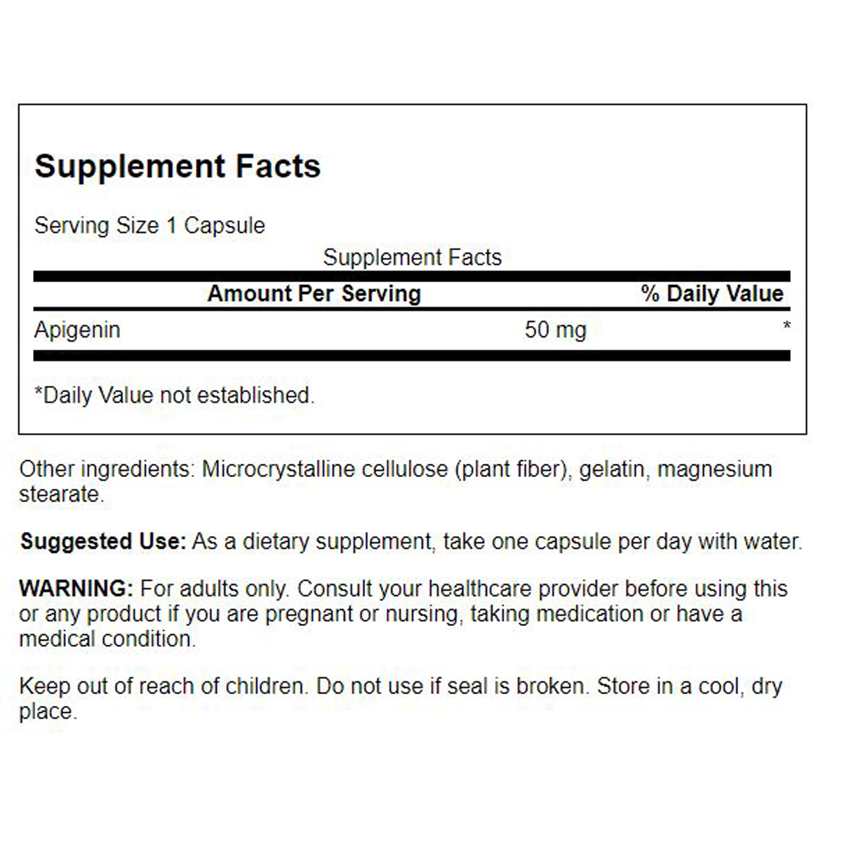 Swanson - Apigenin 50mg 90C