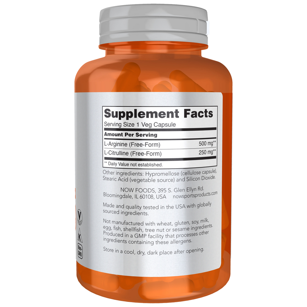 Arginine & Citrulline 500mg/250mg 120VC
