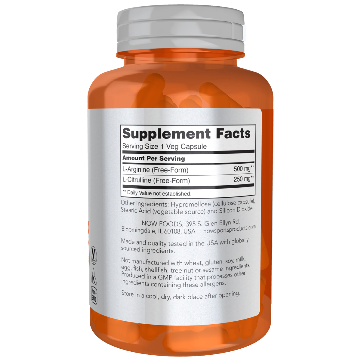 Arginine & Citrulline 500mg/250mg 120VC