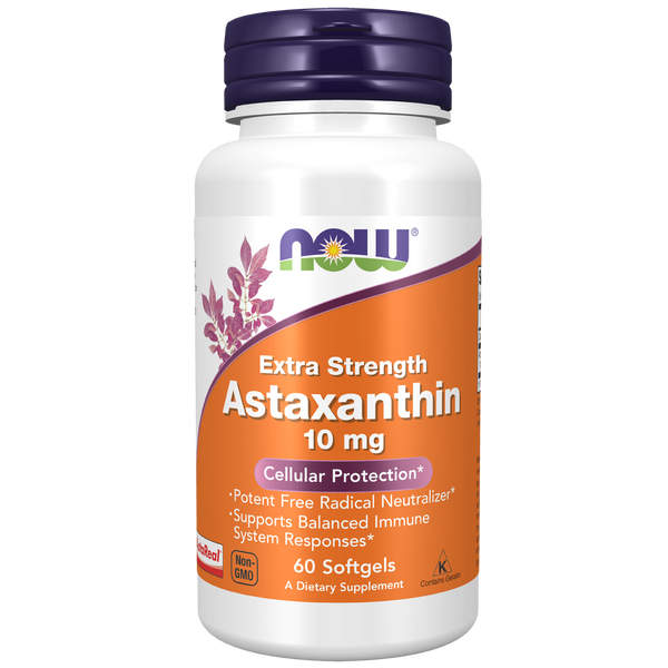 Astaxanthin 10mg 60 Softgels - front of bottle