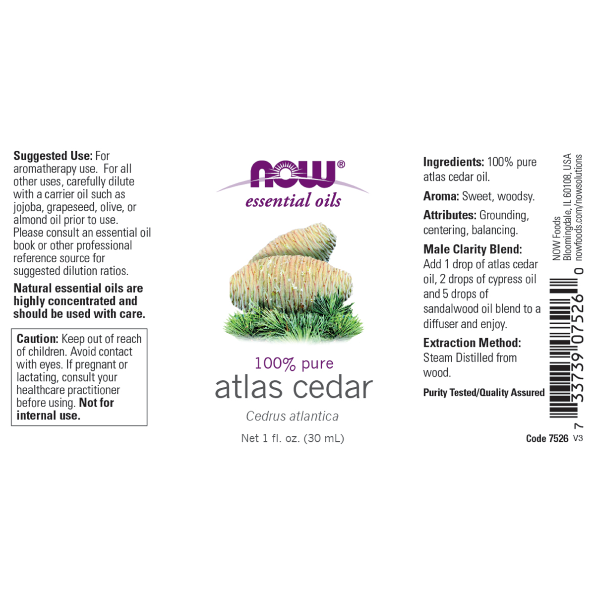 Atlas Cedar Oil 30ml (Cedrus Atlantica)
