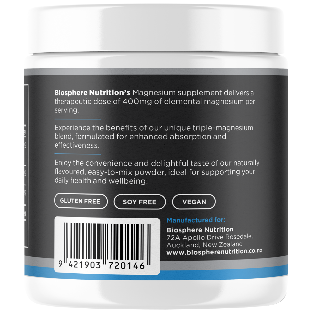Magnesium powder 282g,141g Mango Pineapple Flavour