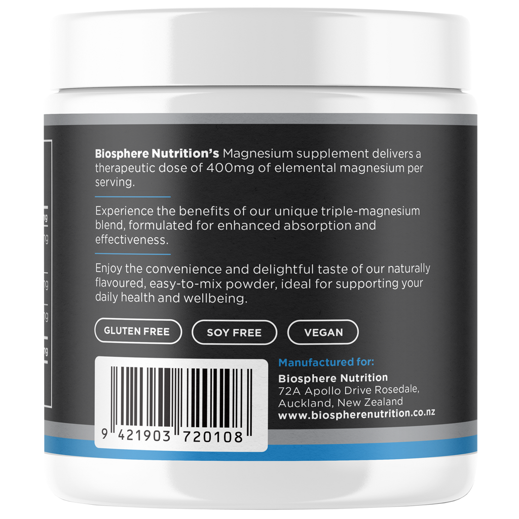 Magnesium powder 282g,141g Lemon Lime Flavour