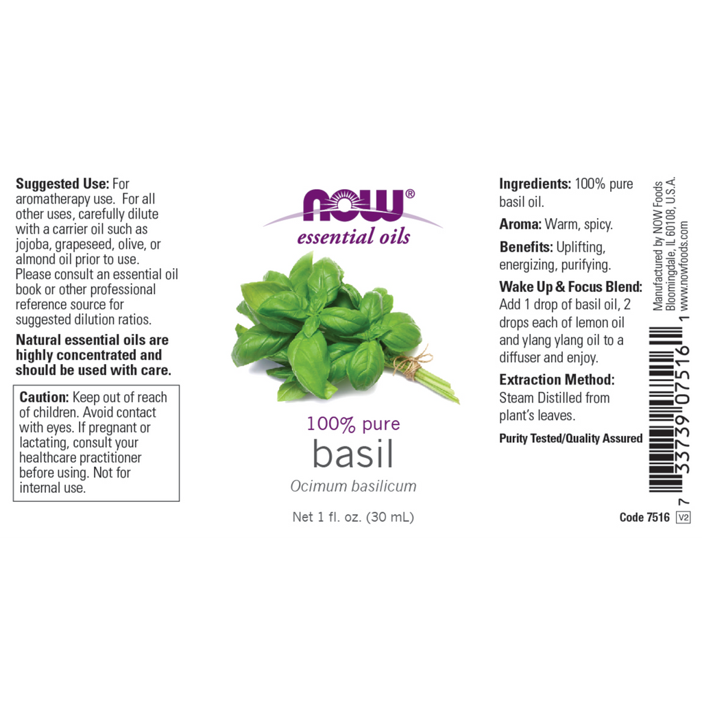 Basil Oil 100% Pure 30ml (Ocimum Basilicum)