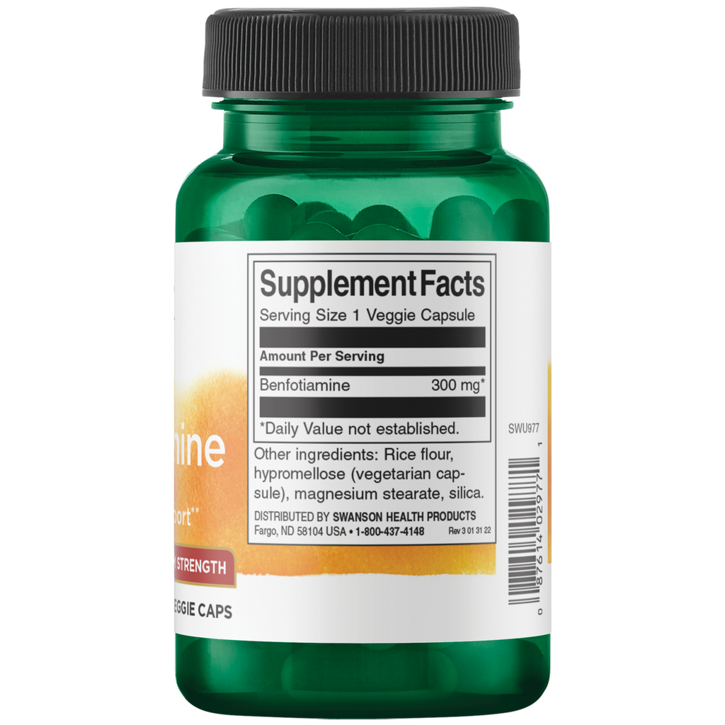 Swanson - Benfotiamine 300mg 60VC