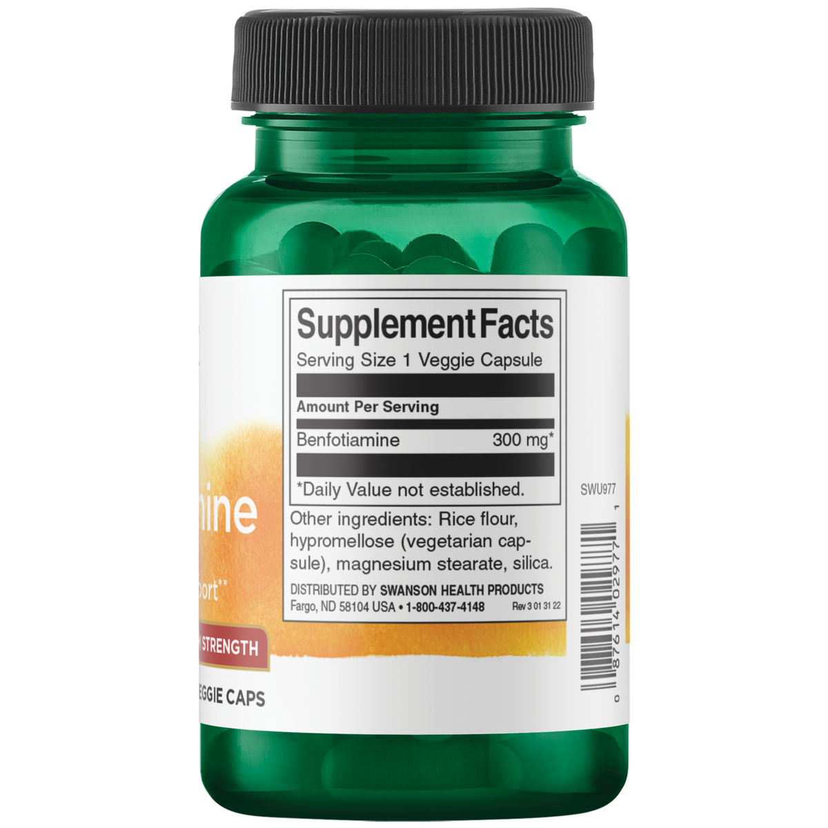 Swanson - Benfotiamine 300mg 60VC