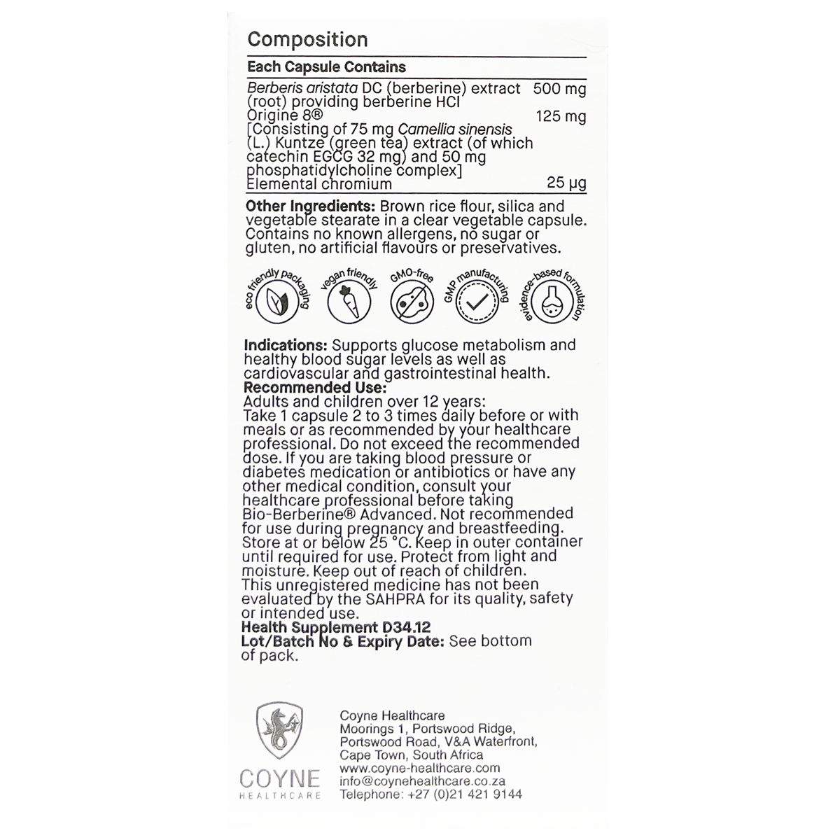 Bio-Berberine ™ Advanced 60 VC