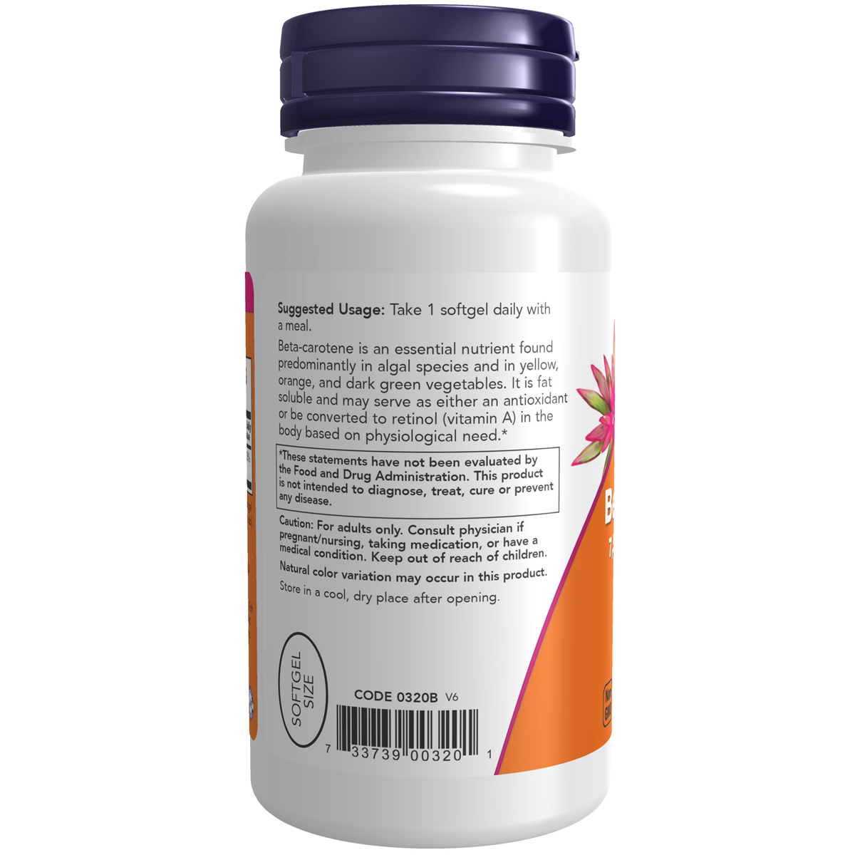 Beta-Carotene Natural 25,000iu (Algae) 90SG
