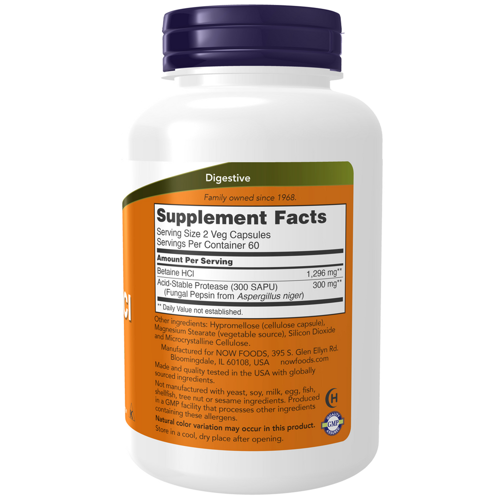 Betaine HCl 648 mg 120VC (Vegetarian Formula)