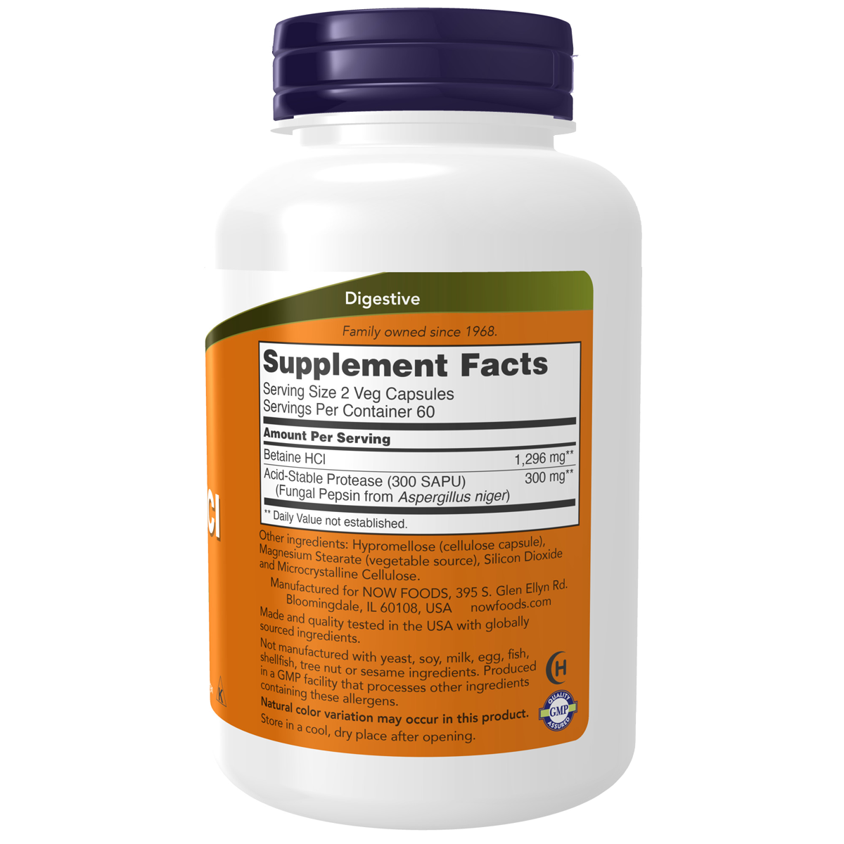 Betaine HCl 648 mg 120VC (Vegetarian Formula)