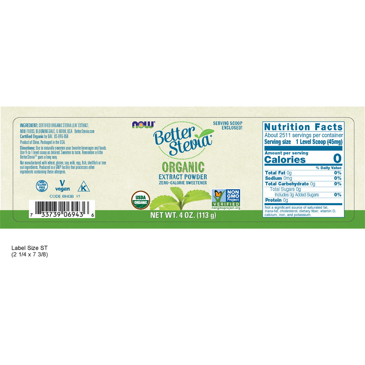 BetterStevia® Extract Powder, Organic