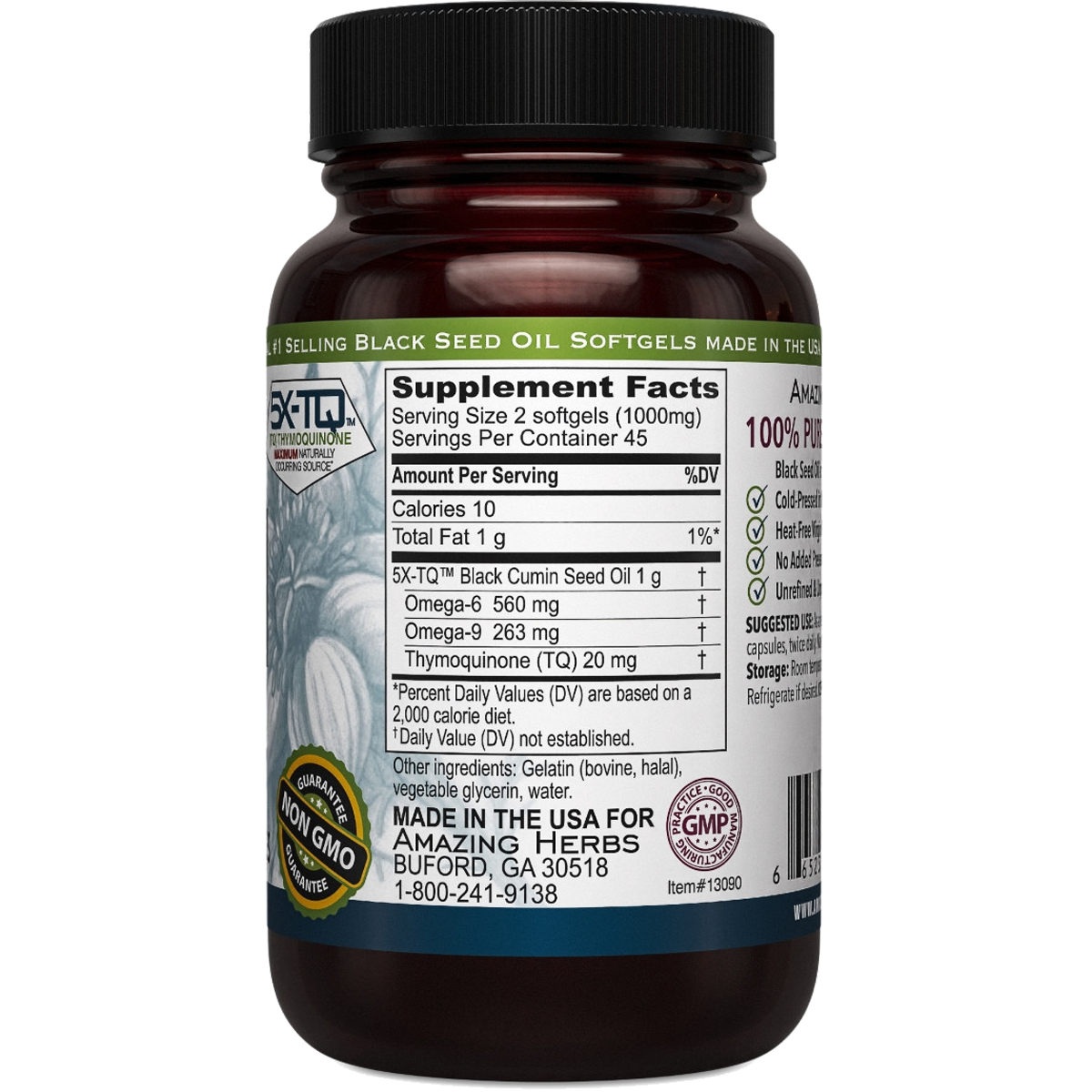 Black Seed Oil 500mg 90SG