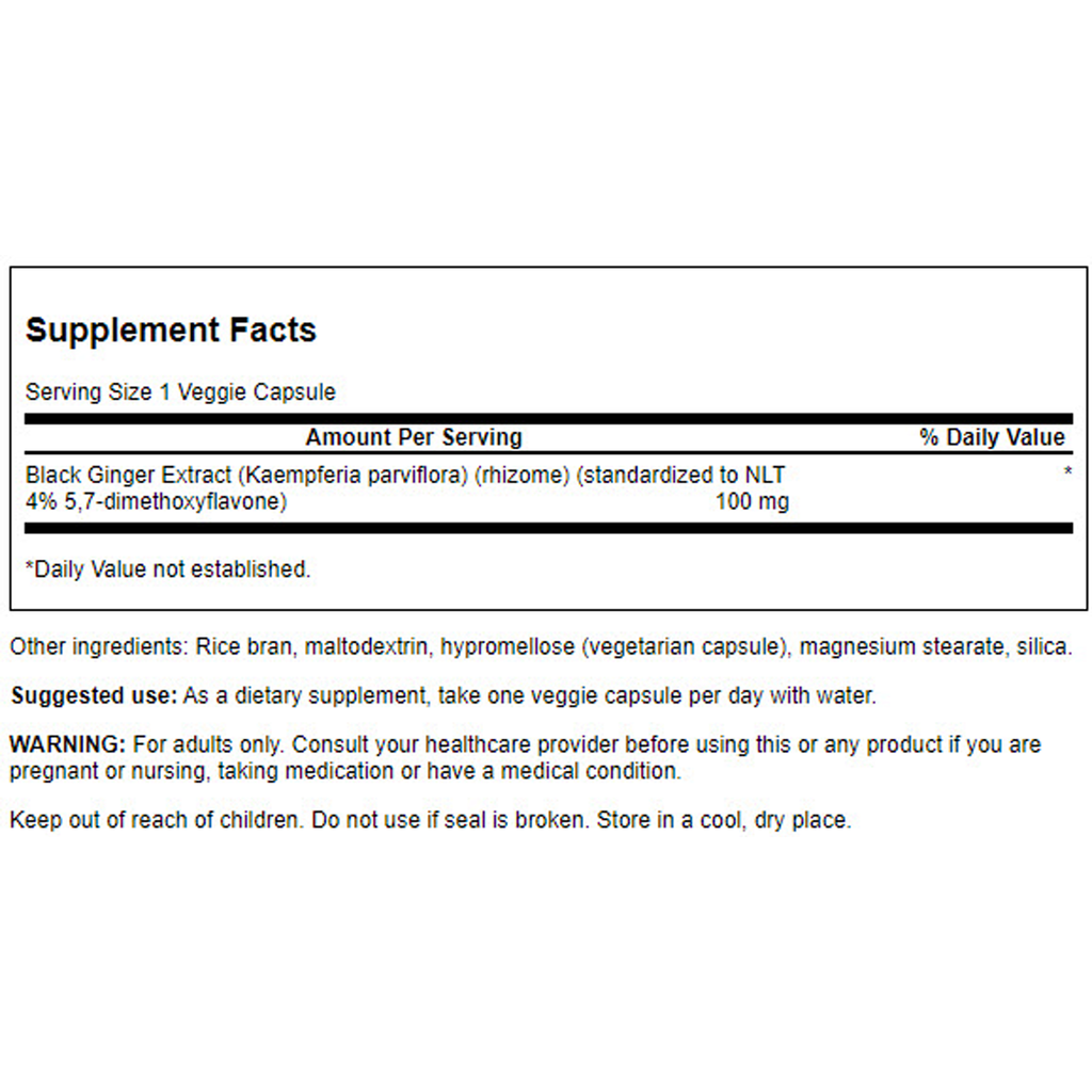 Swanson - Black Ginger Extract 100mg 30VC