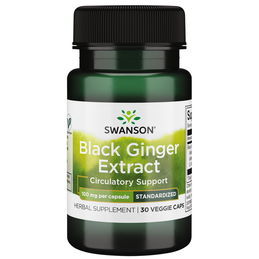 Swanson - Black Ginger Extract 100mg 30VC