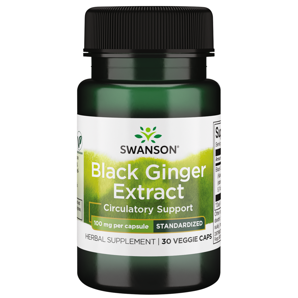 Swanson - Black Ginger Extract 100mg 30VC