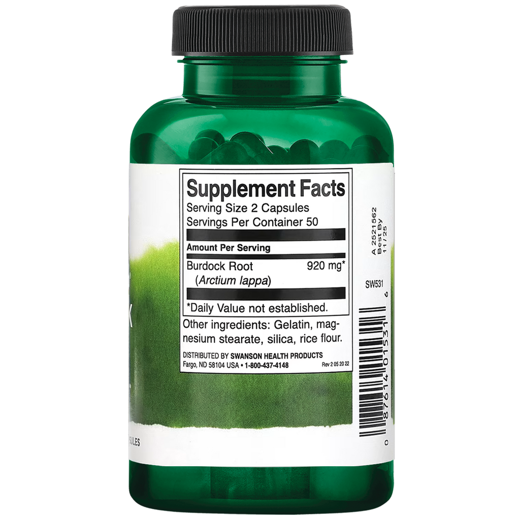 Swanson - Burdock Root 460mg 100C