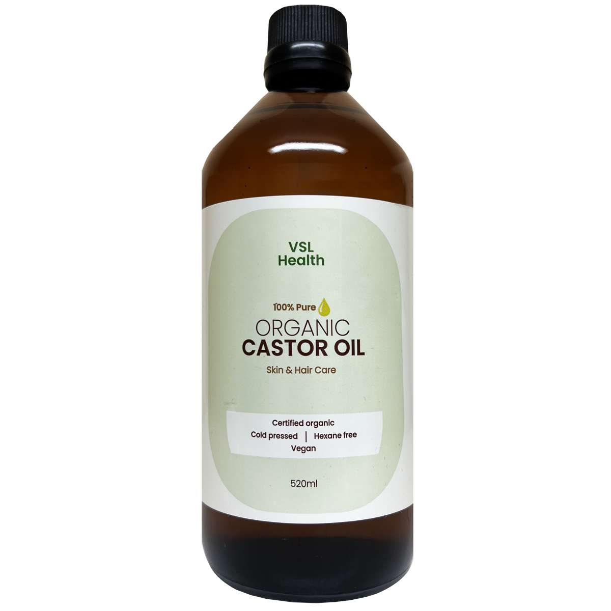 VSL- Castor Oil, Certified Organic 220ml & 520ml
