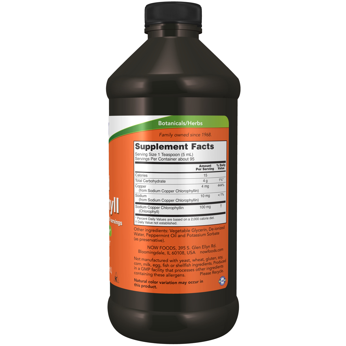 Chlorophyll Liquid 473ml - Super Concentrated- Mint Flavour