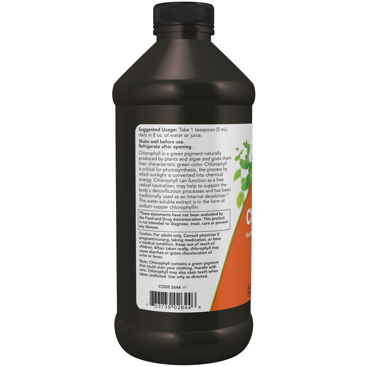 Chlorophyll Liquid 473ml - Super Concentrated- Mint Flavour
