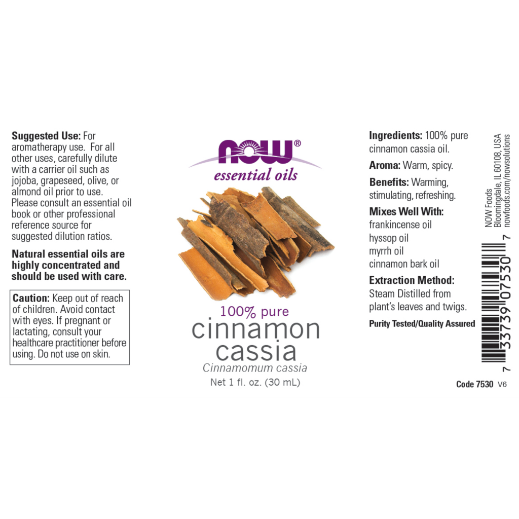 Cinnamon Cassia Oil 100% Pure 30ml (Cinnamomum cassia)