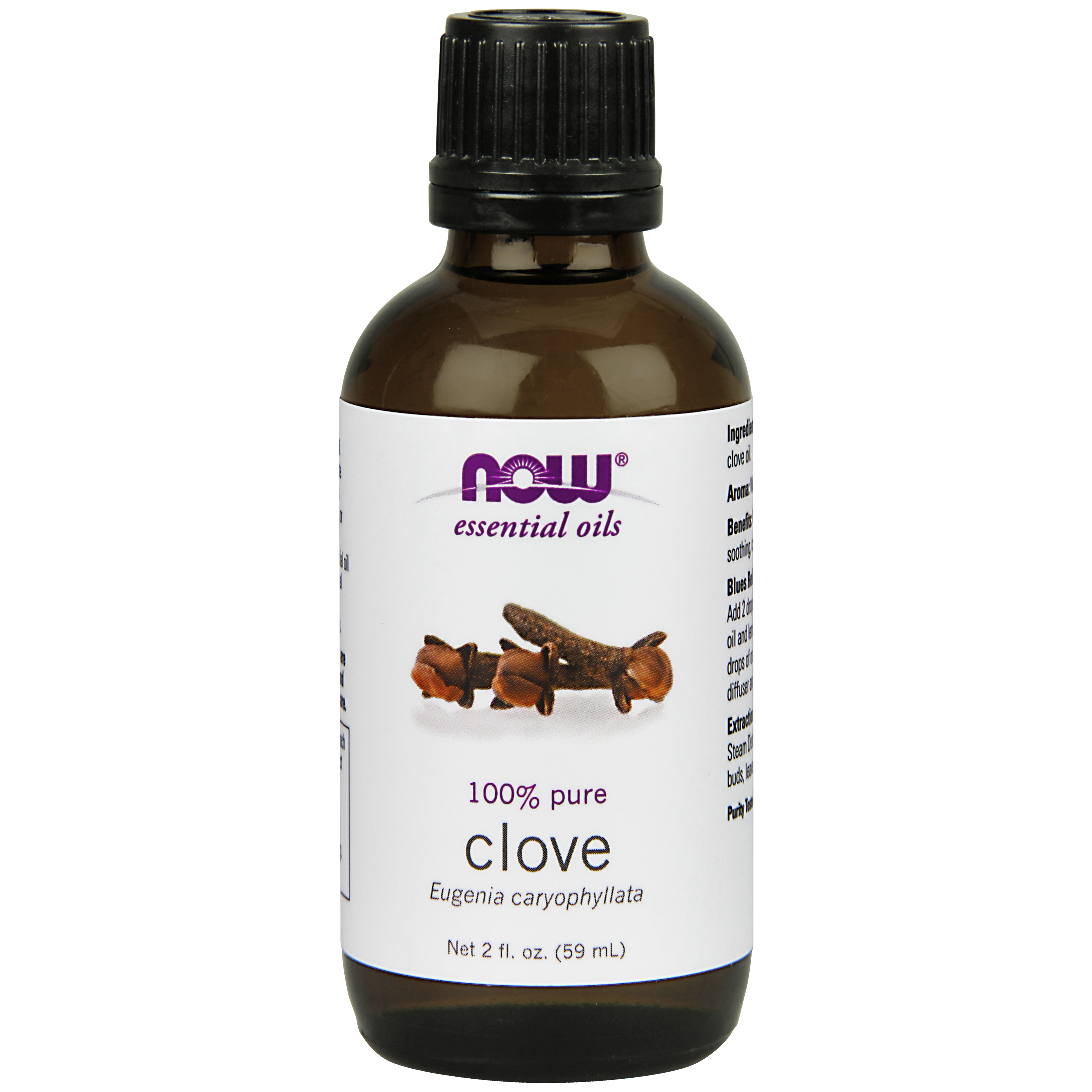 Clove Oil - side of bottle