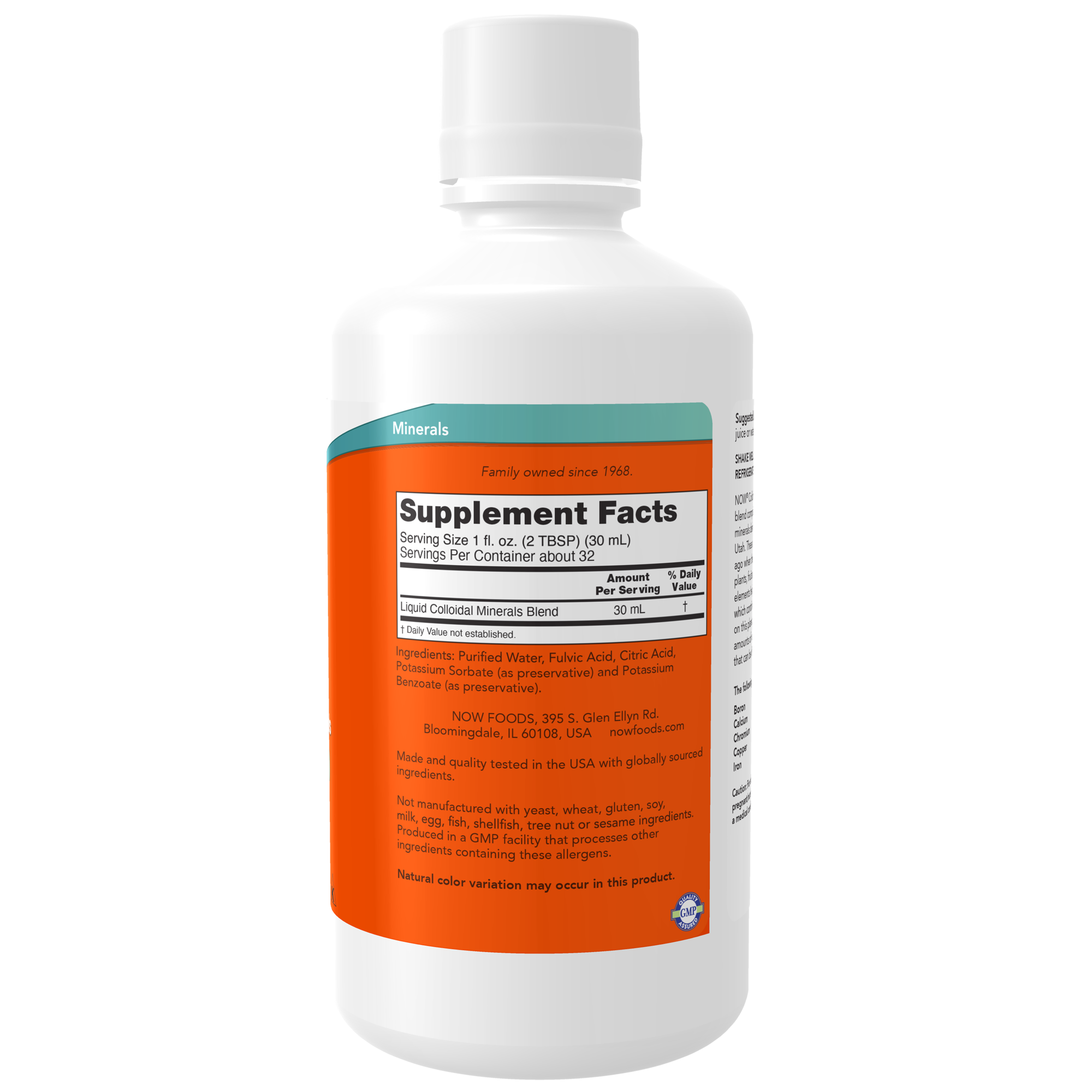 Colloidal Minerals Liquid 946 ml - Fulvic Trace Minerals