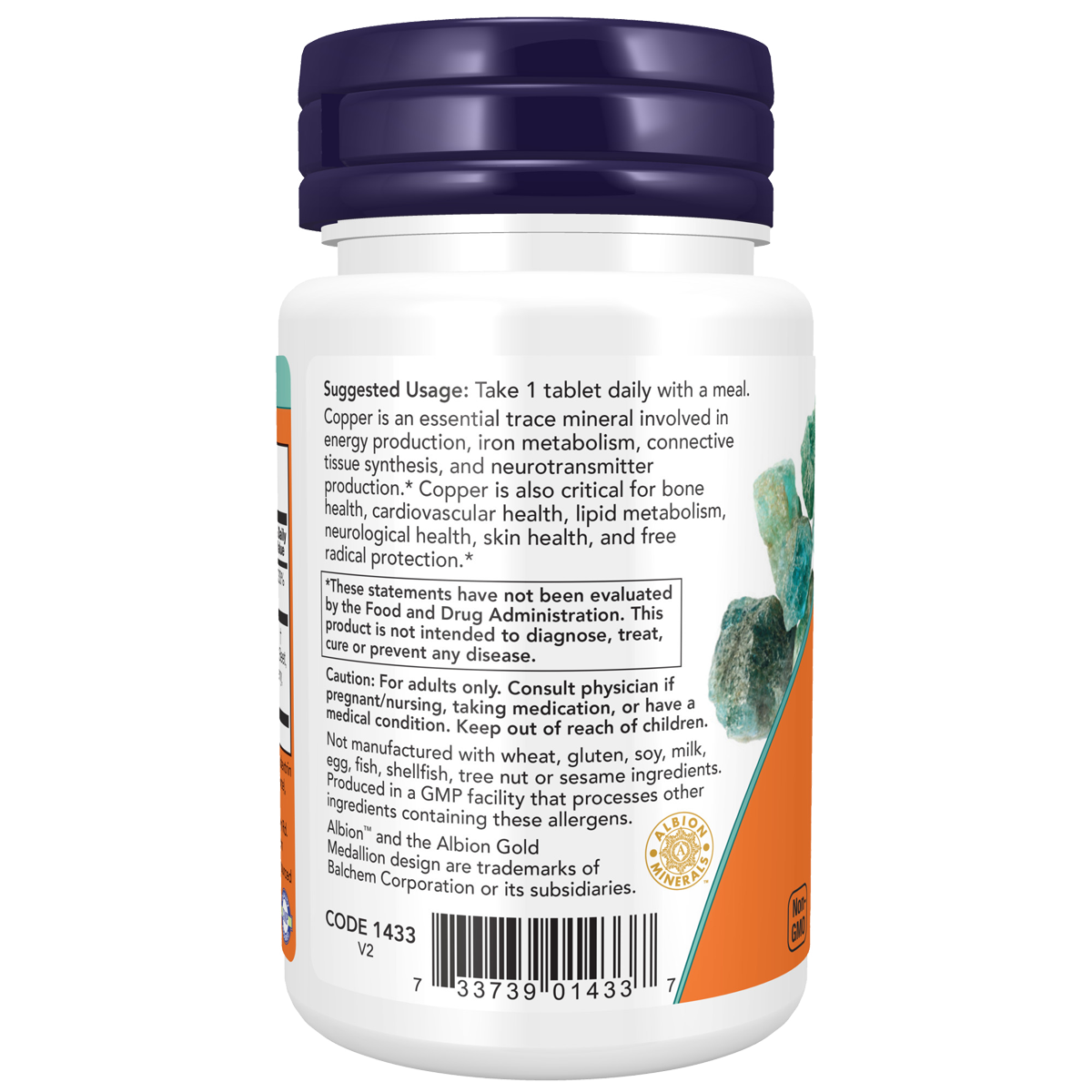 Copper Glycinate 3mg (Albion™) 120T