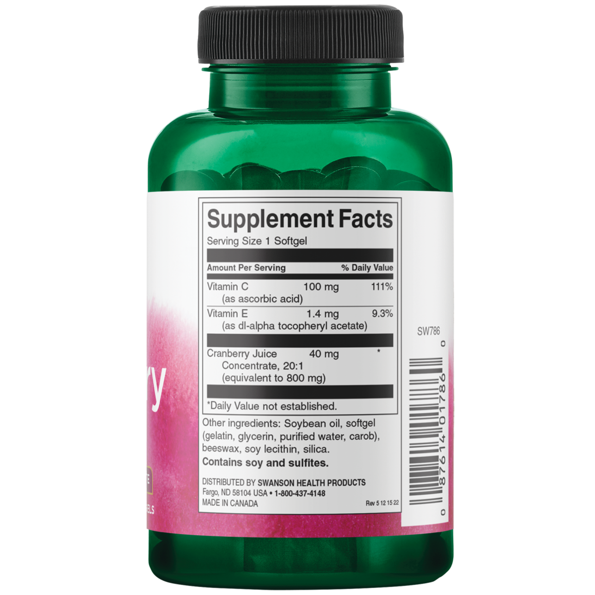 Swanson - Cranberry 20:1 Concentrate 180SG