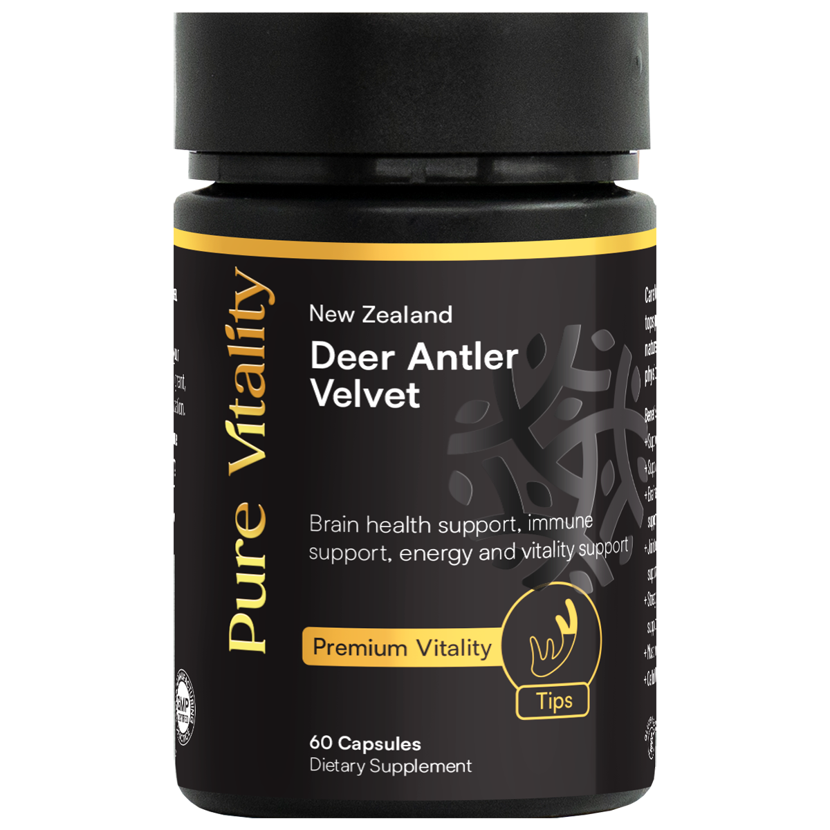 Deer Antler Velvet Premium Tips 60C 250mg
