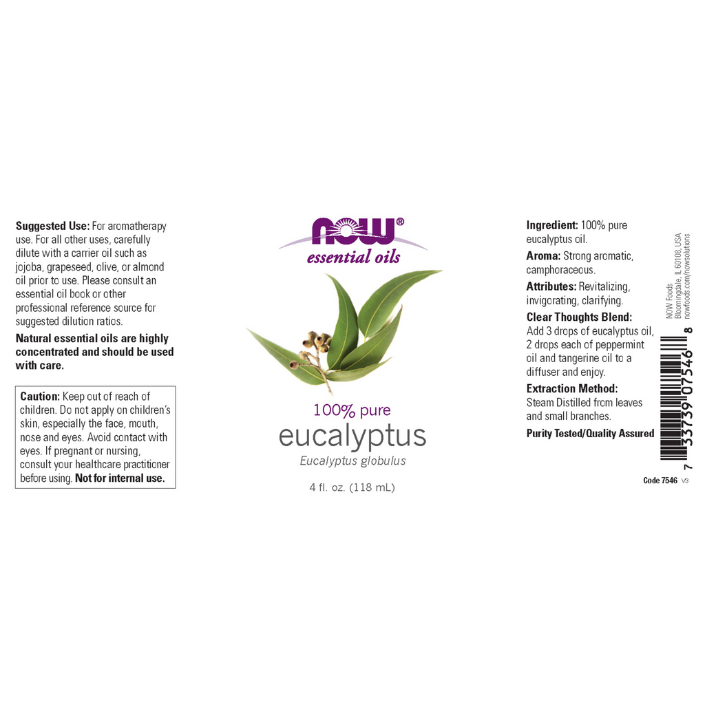 Eucalyptus Oil (Globulus) 100% Pure 30ml, 59ml, 118ml & 473ml