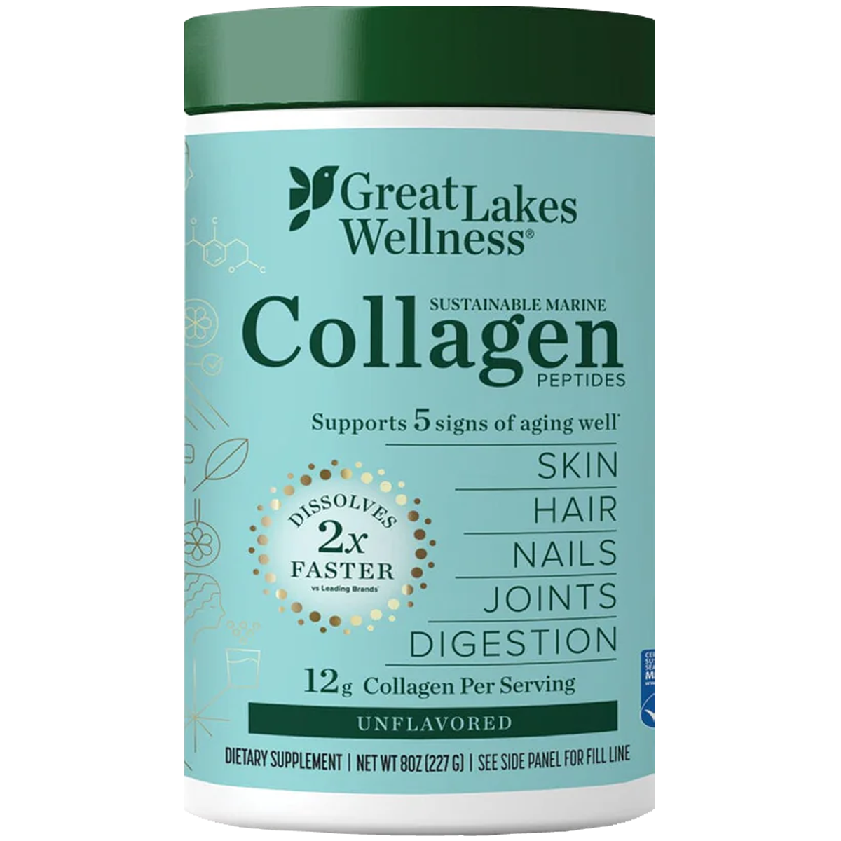 Great Lakes Wellness - Marine Collagen Peptides 227g