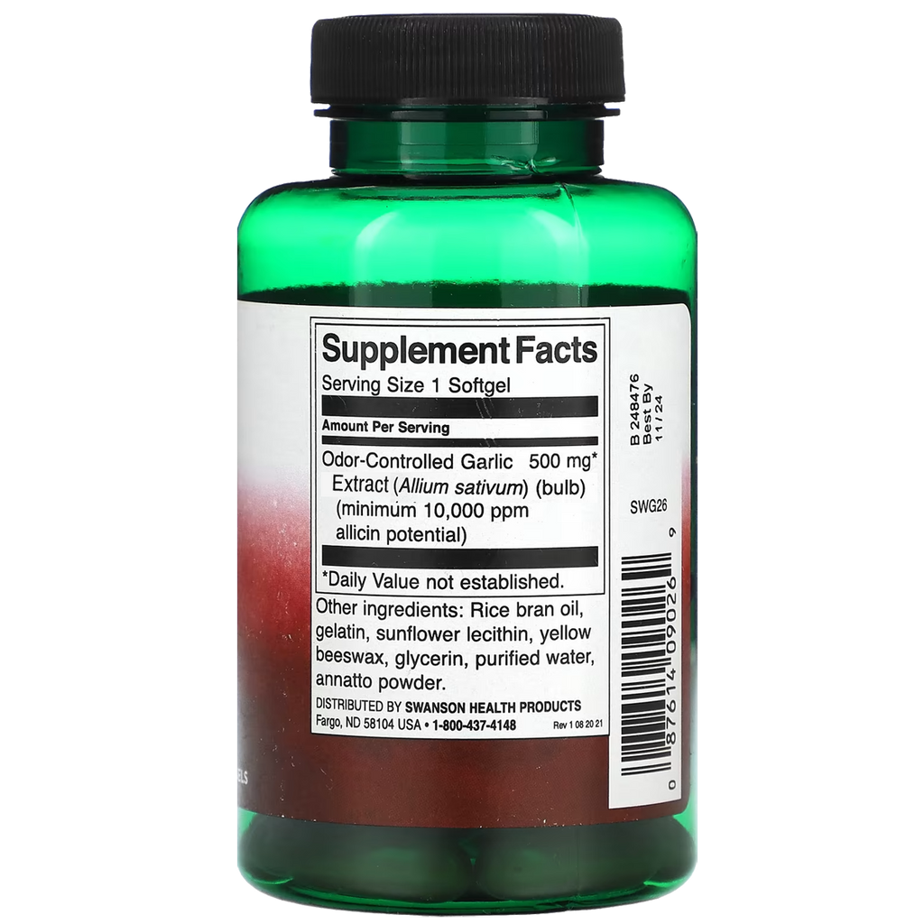 Swanson - Garlic Oil 500mg 60SG