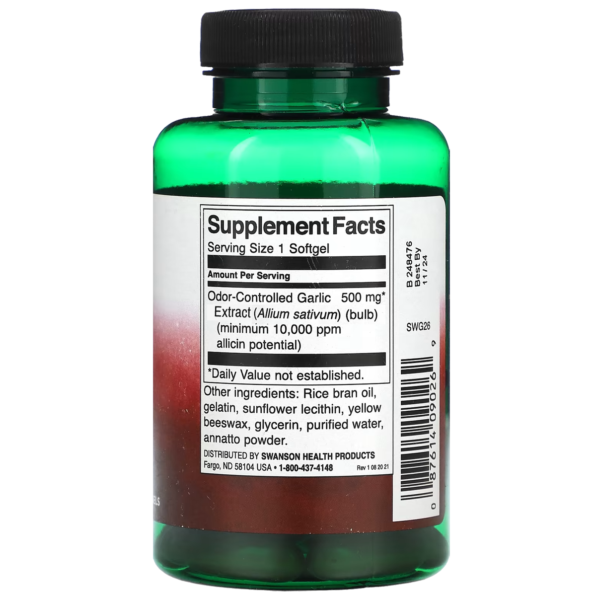 Swanson - Garlic Oil 500mg 60SG