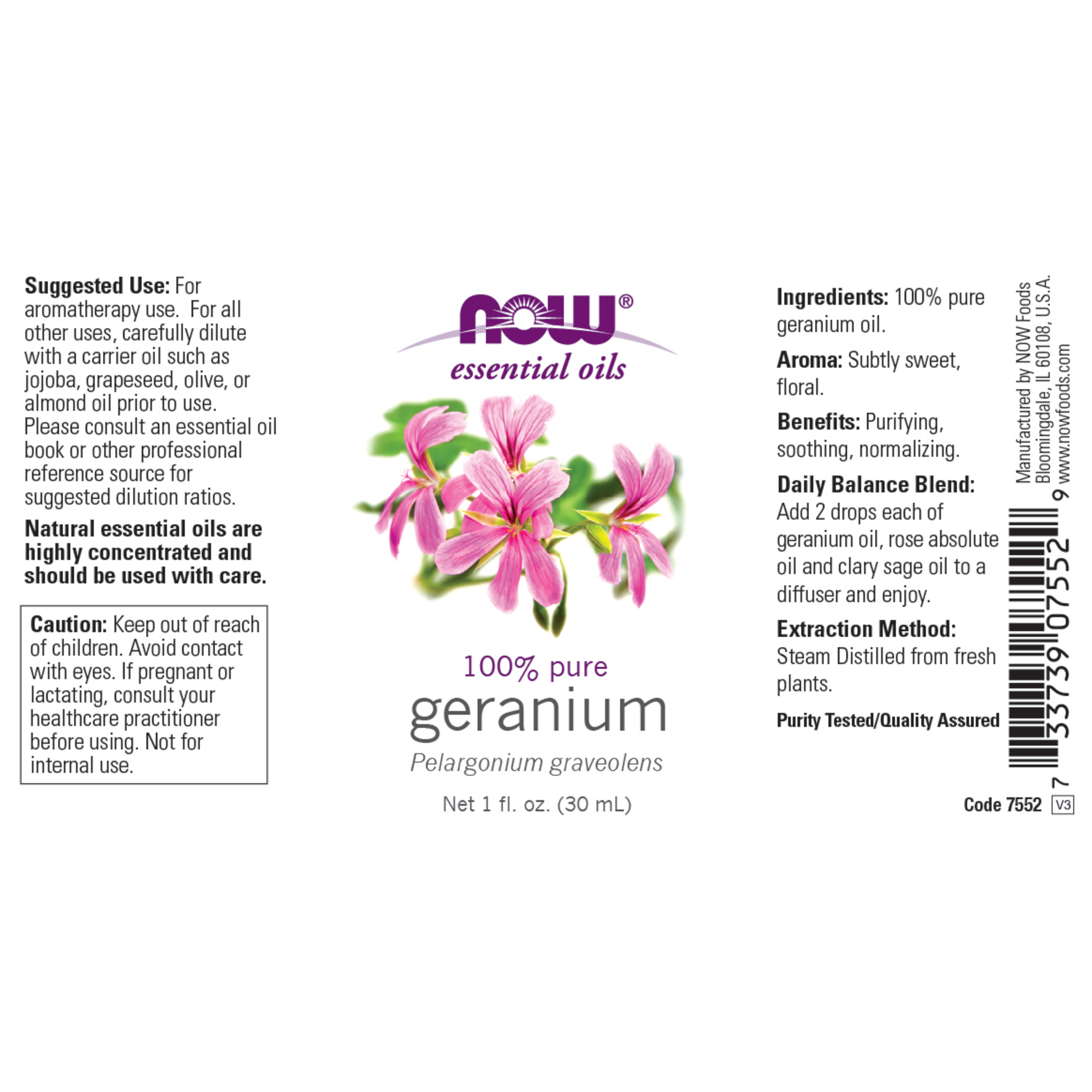 Geranium Oil 100% Pure 30ml (Pelargonium Graveolens)