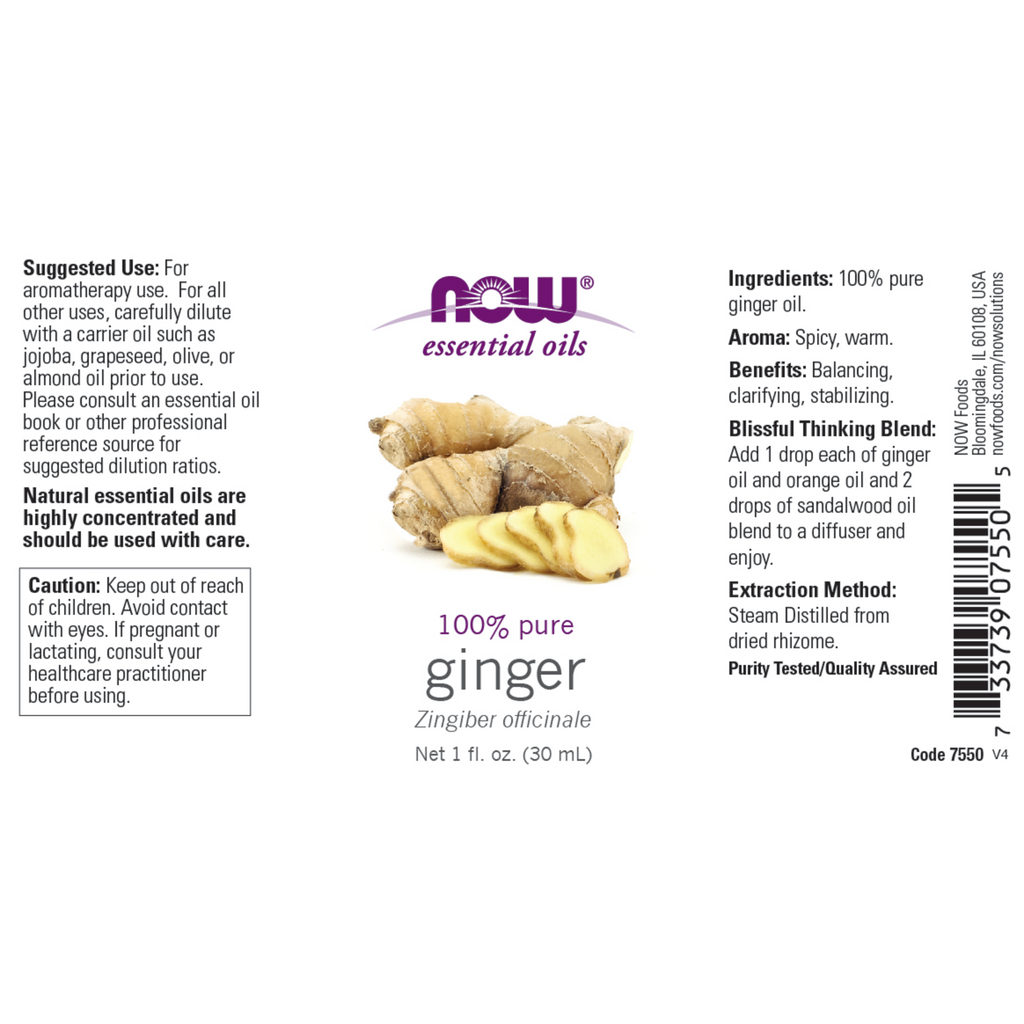 Ginger Oil 100% pure 30ml (Zingiber Officinale)