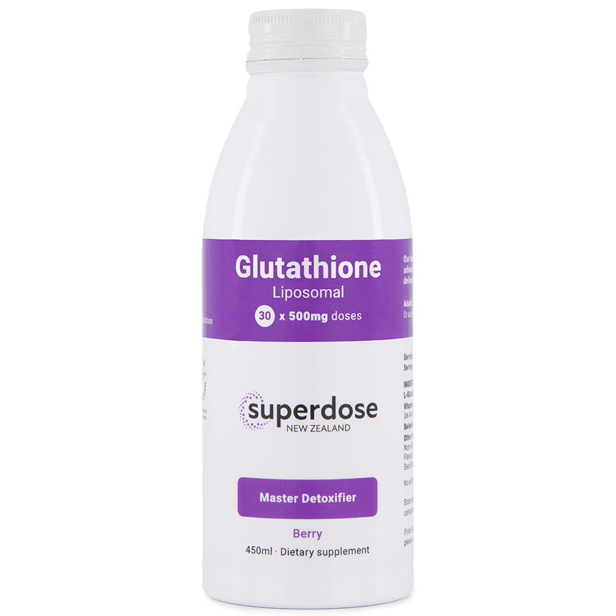 Superdose Glutathione - Liposomal 500mg 75ml & 450ml