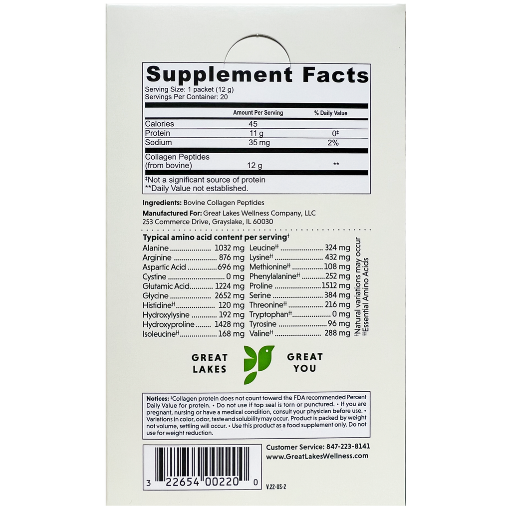 Great Lakes Collagen Hydrolysate - Sachets