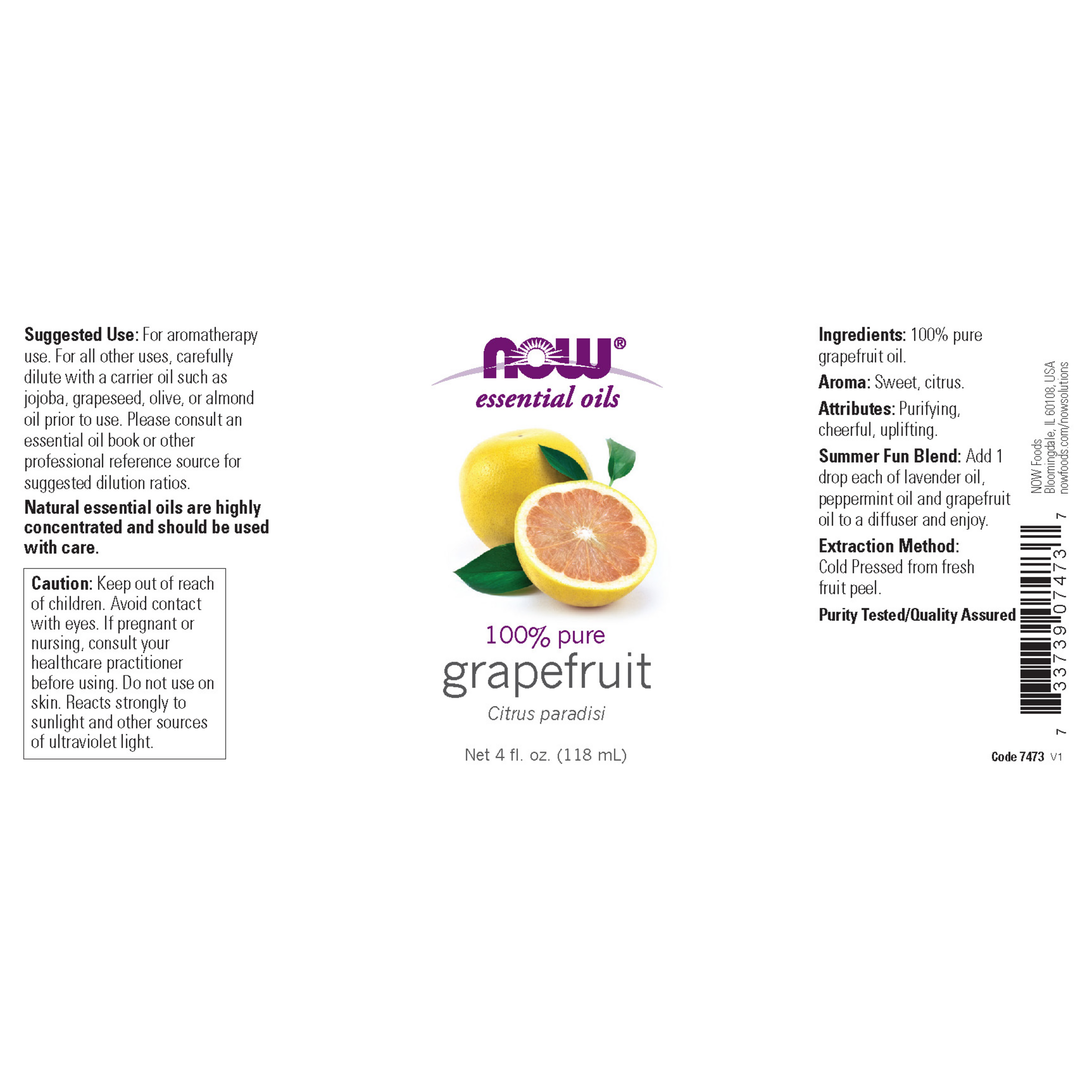 Grapefruit Oil 100% Pure 30ml & 118ml (Citrus Paradisi)