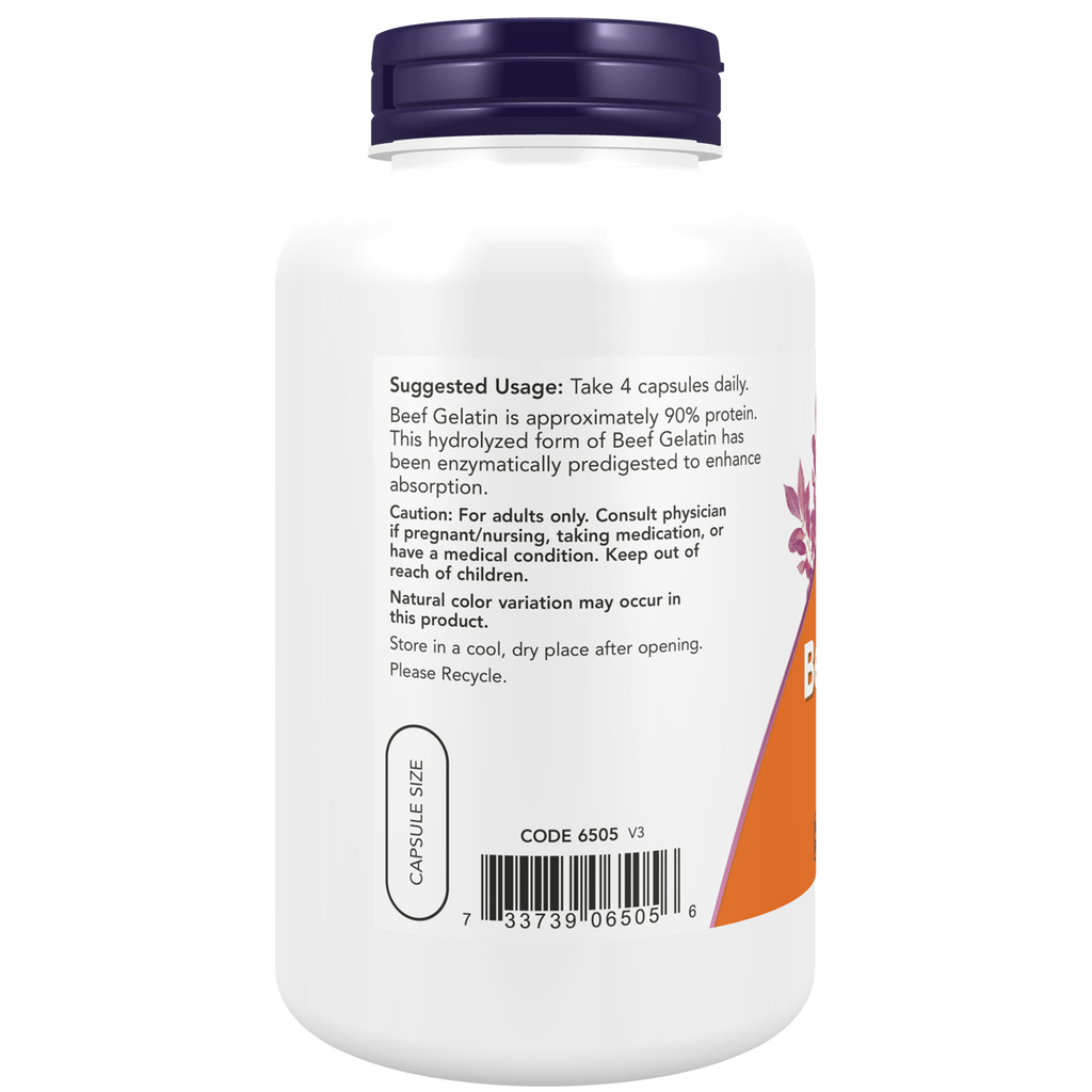 Hydrolyzed Beef Gelatin 550 mg 200C