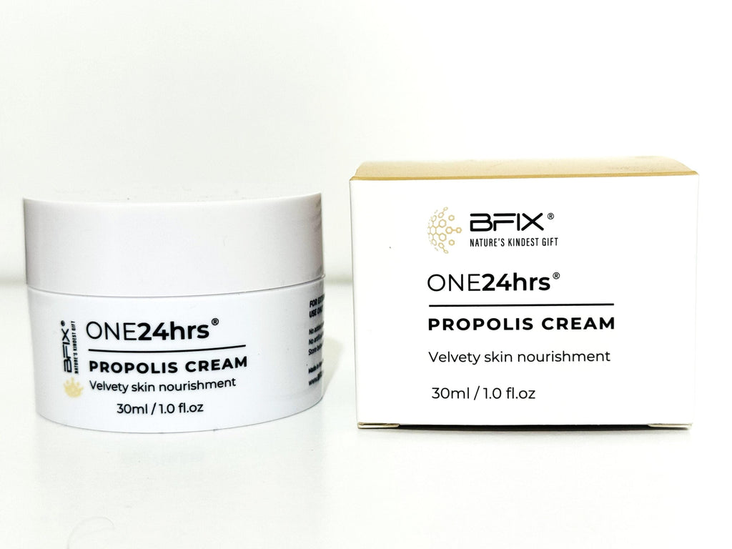 BFIX ONE24hrs Propolis Cream 30ml jar with retail box packaging