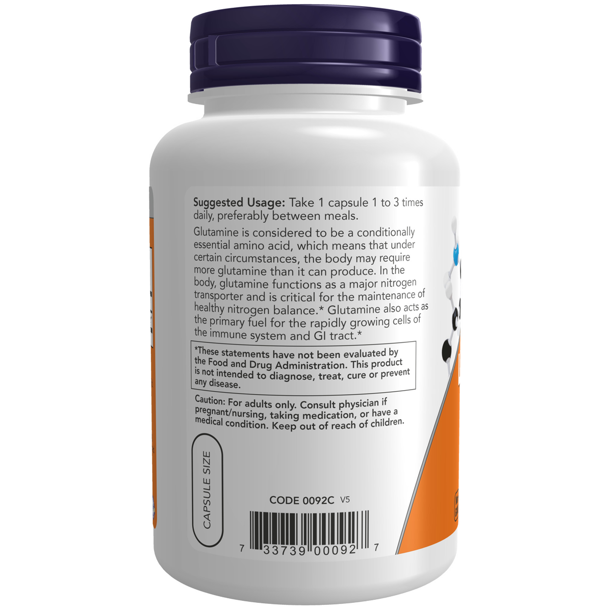 L-Glutamine 500mg 120VC
