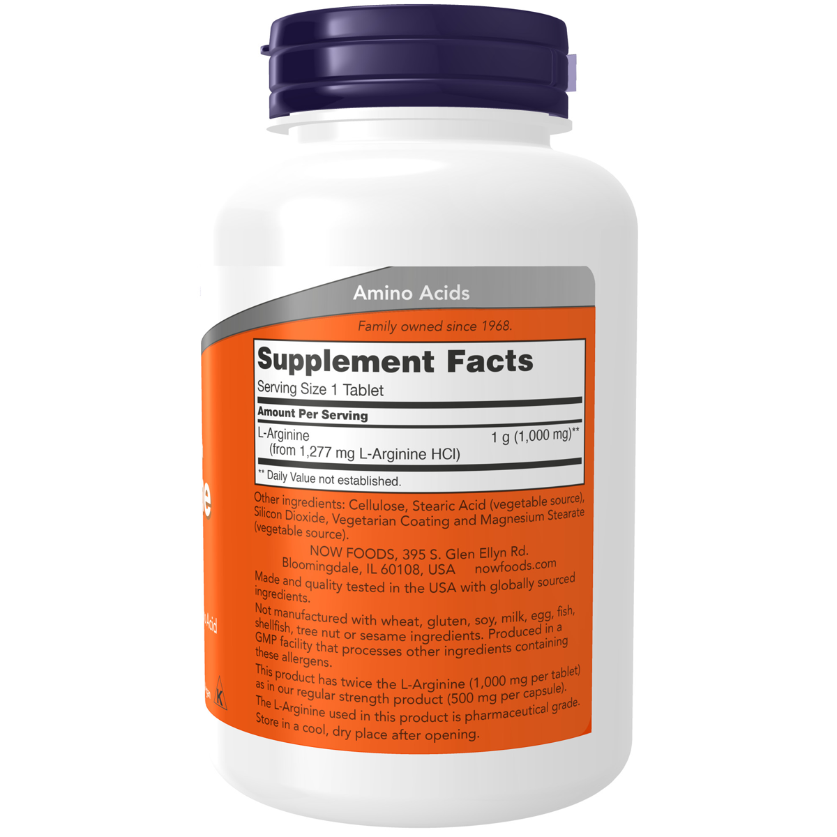 L-Arginine, Double Strength 1000 mg 120T