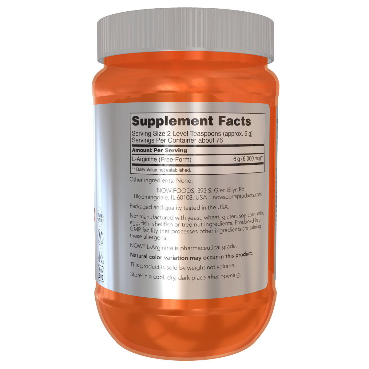 L-Arginine Powder 454g