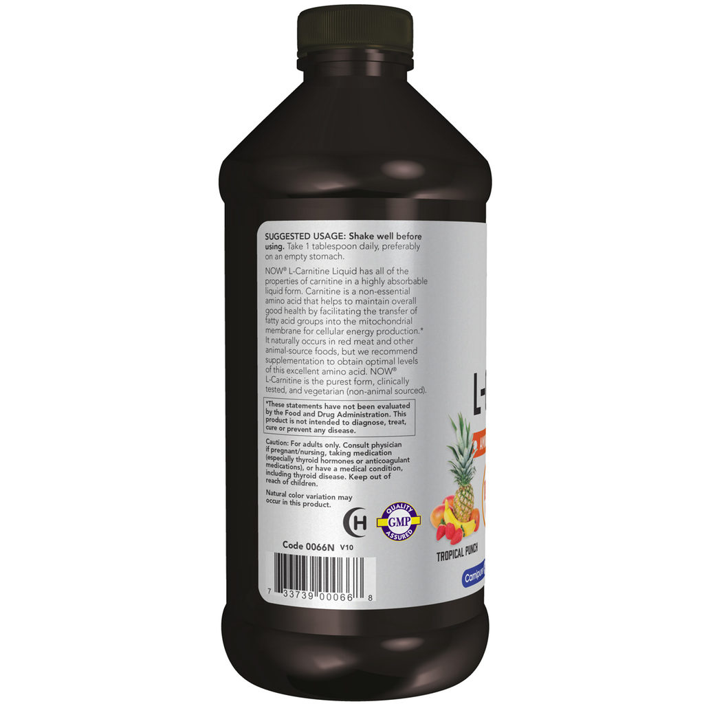 L-Carnitine Liquid, Tropical Punch Flavor 1,000mg 473ml