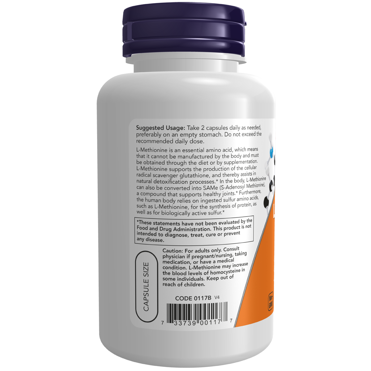 L-Methionine 500mg 100VC