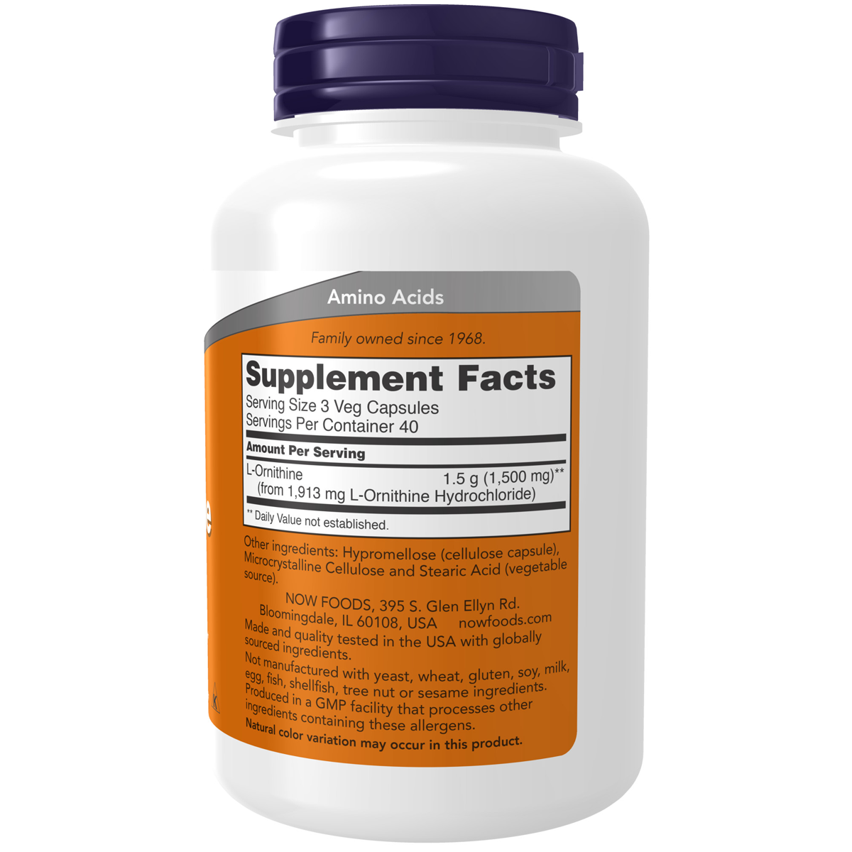 L-Ornithine 500mg 120VC