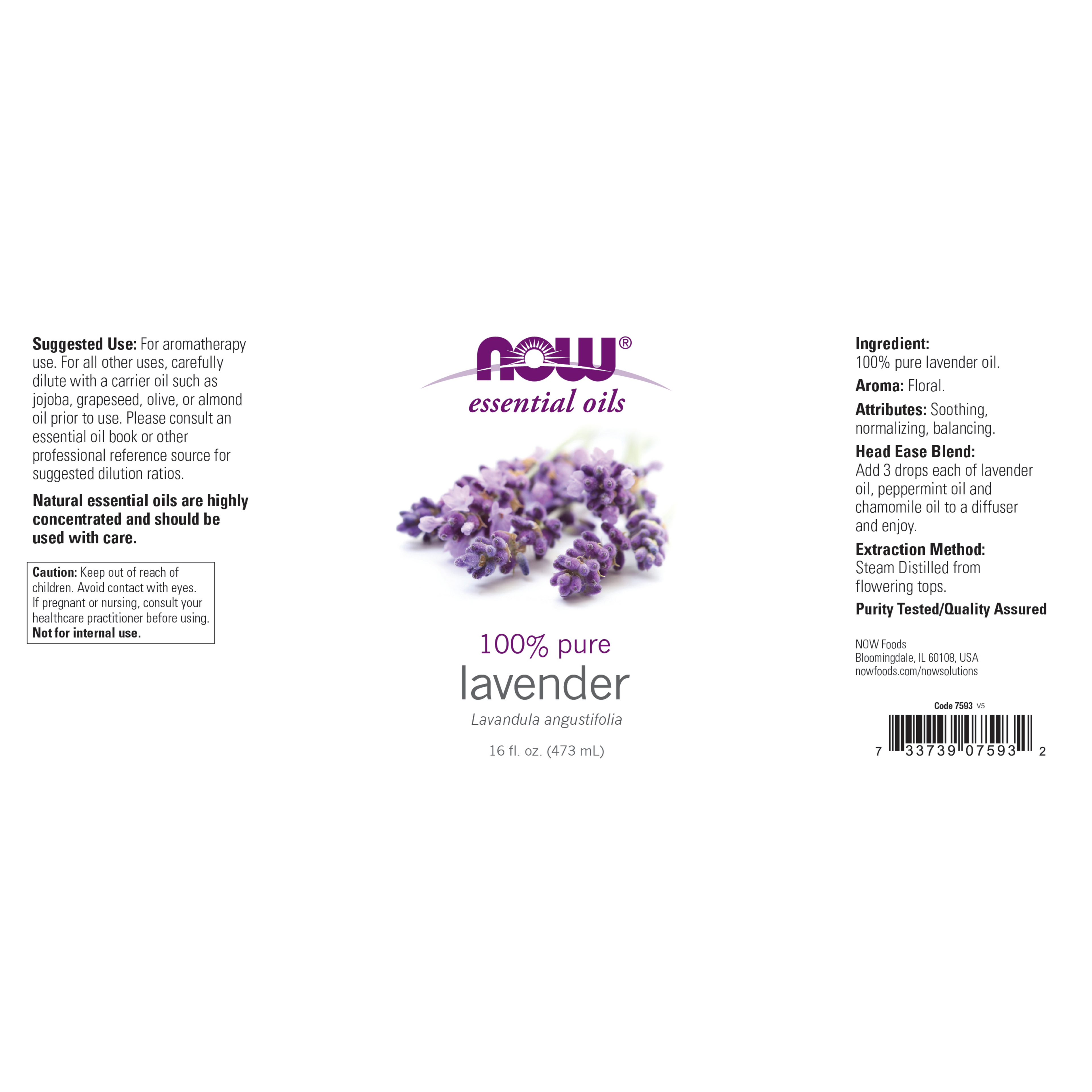 Lavender Oil (Angustifolia) 100% pure 10ml , 30ml , 59ml, 118ml & 473ml