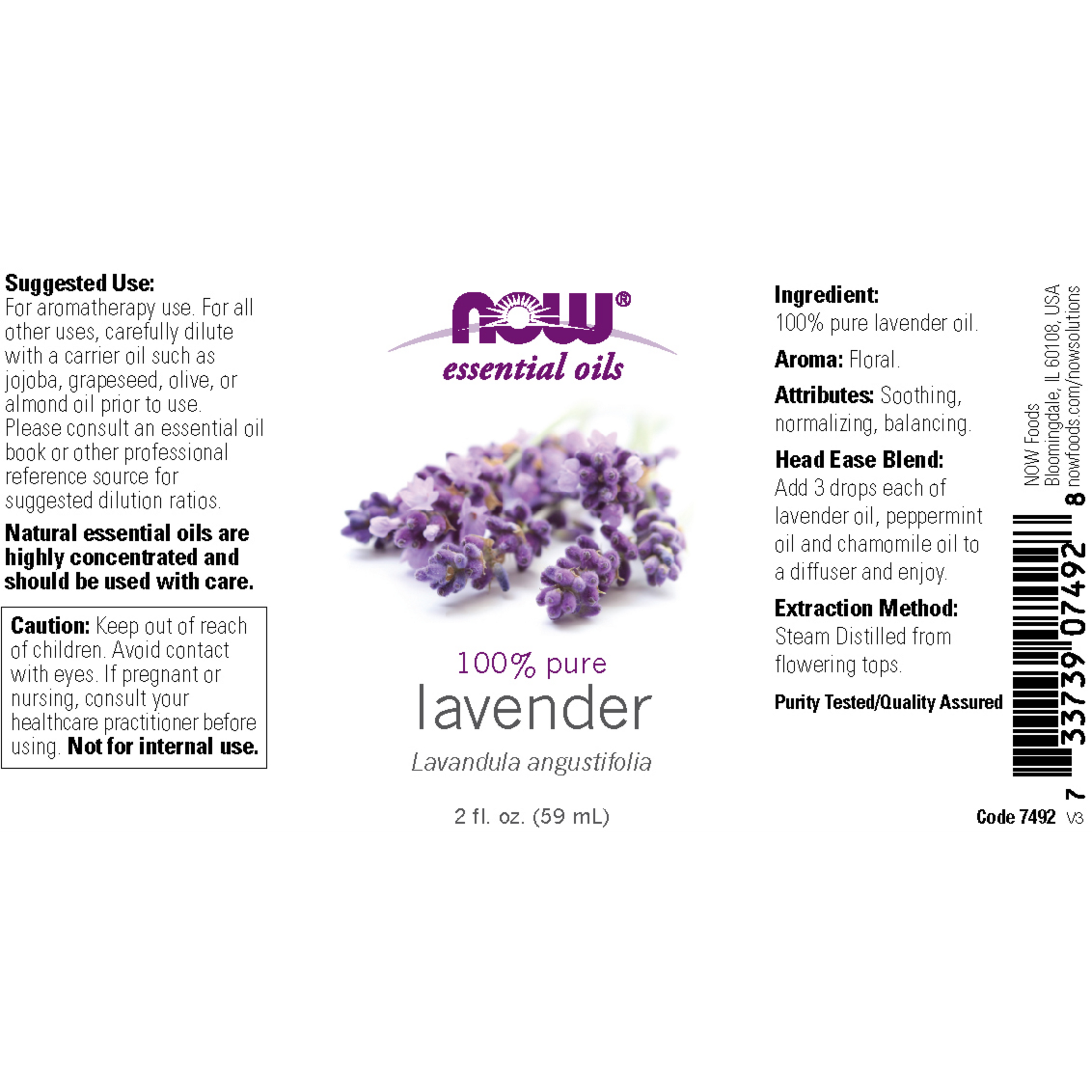 Lavender Oil (Angustifolia) 100% pure 10ml , 30ml , 59ml, 118ml & 473ml
