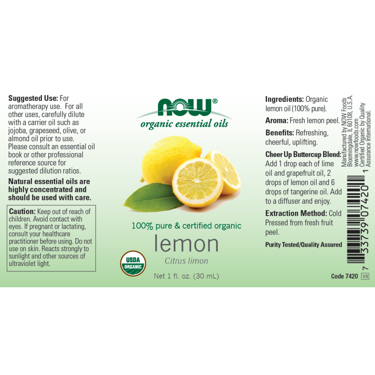 Lemon Oil 30ml (Citrus Limon)